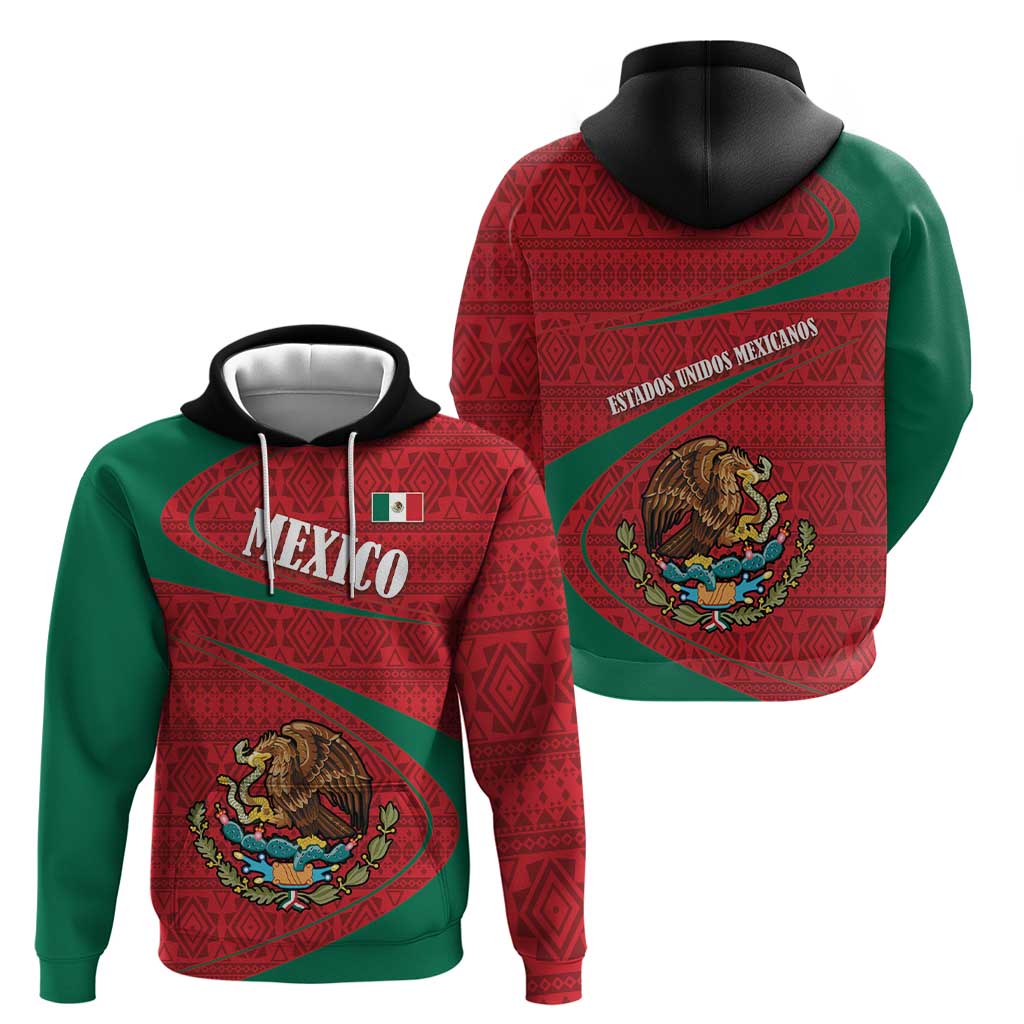 Mexico Coat Of Arms Hoodie With Folk Pattern LT18