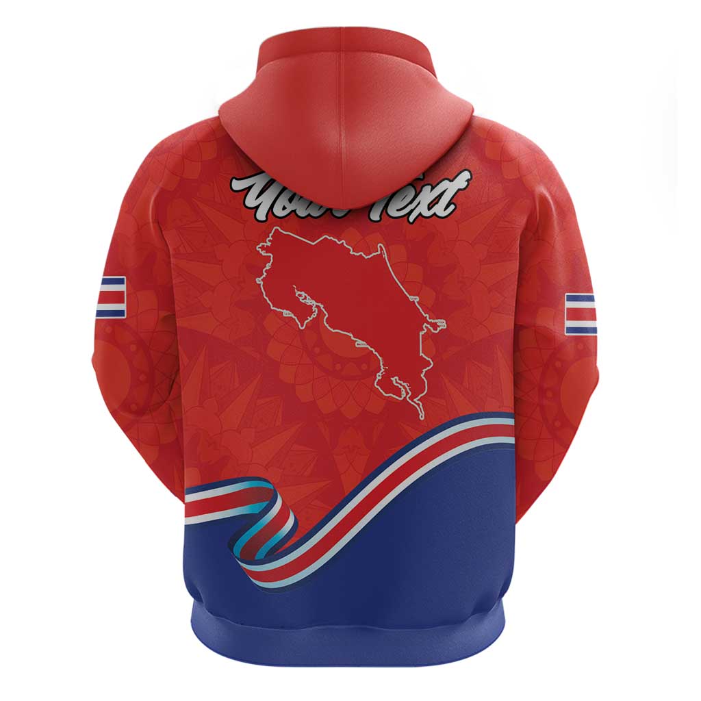 Personalized Costa Rica Independence Day Since 1821 Hoodie Folk Dancer with Folk Art Pattern LT18
