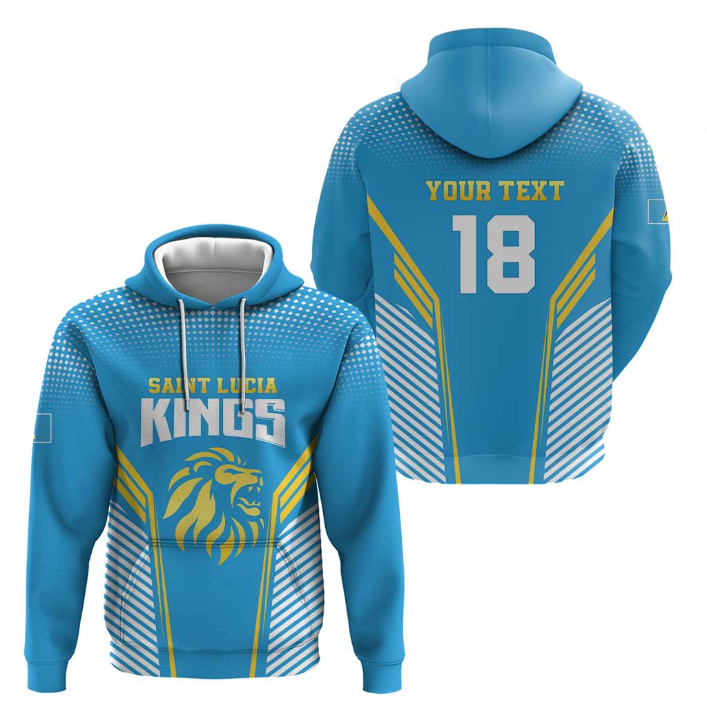 Custom Saint Lucia Kings Cricket Hoodie Beinspired Go Champion LT18