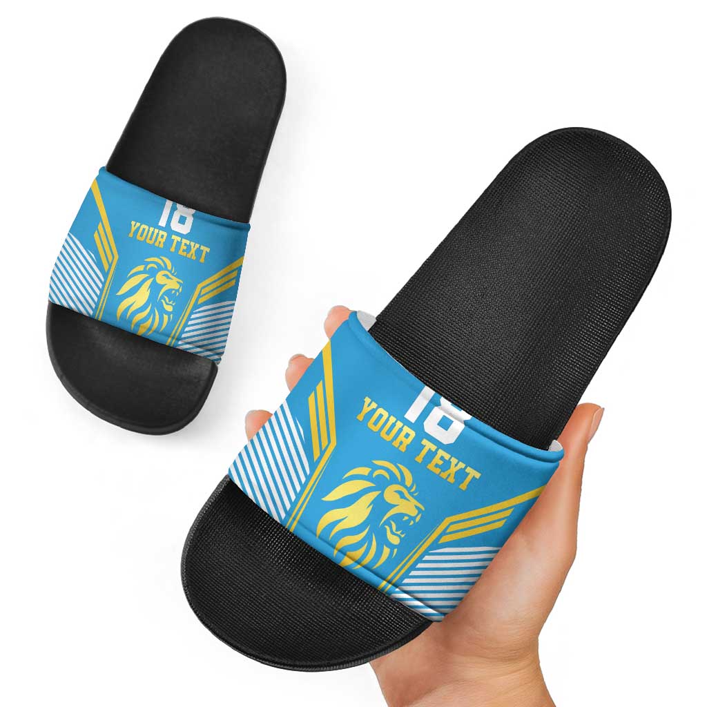 Custom Saint Lucia Kings Cricket Slide Sandals Beinspired Go Champion LT18