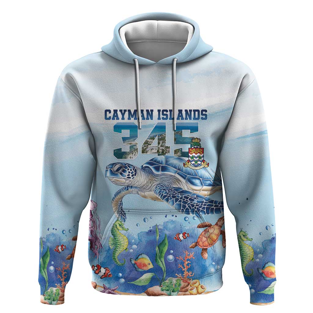 Personalized Cayman Islands 345 Hoodie Watercolor Turtle LT18