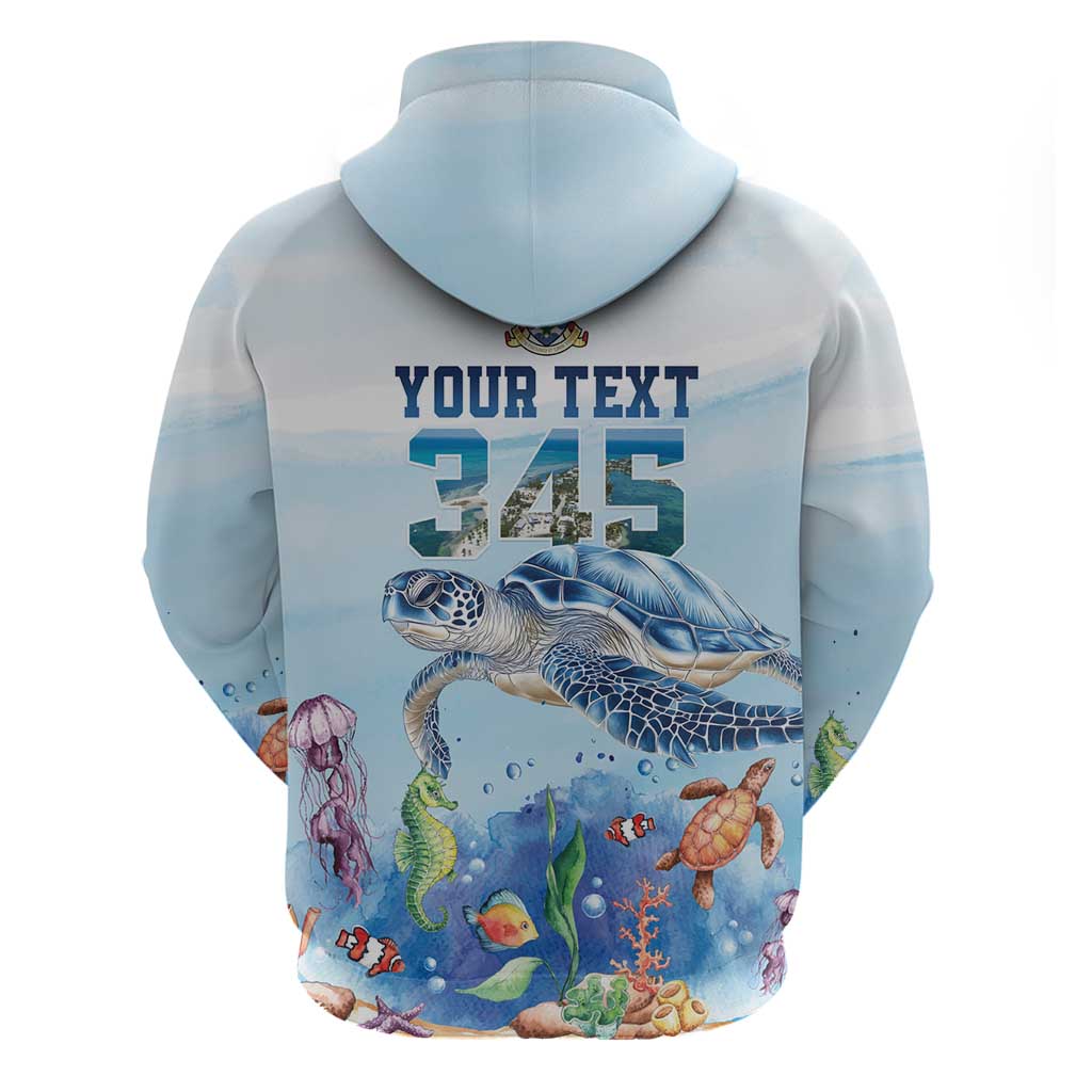 Personalized Cayman Islands 345 Hoodie Watercolor Turtle LT18
