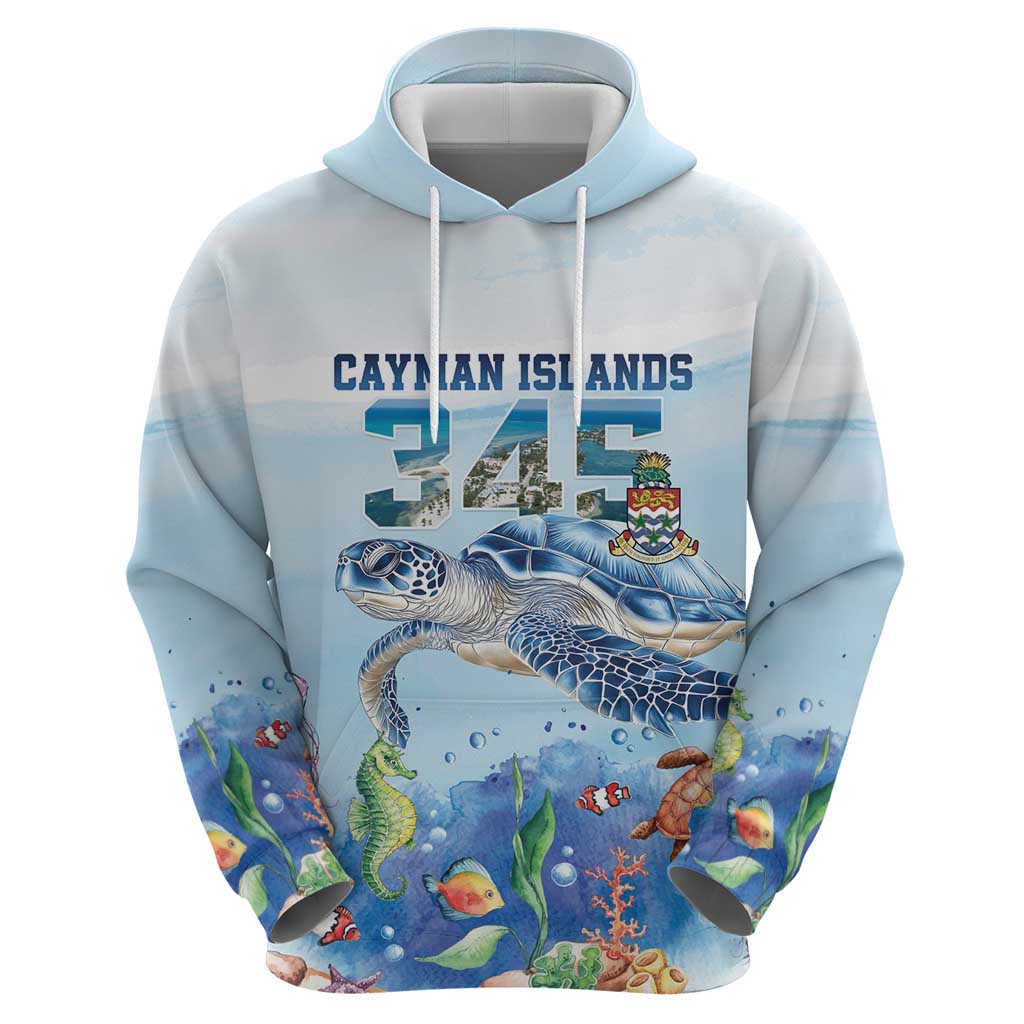 Personalized Cayman Islands 345 Hoodie Watercolor Turtle LT18