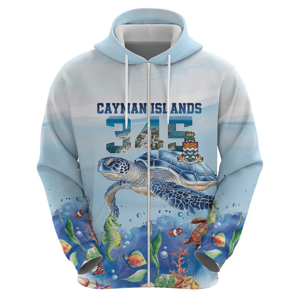 Personalized Cayman Islands 345 Hoodie Watercolor Turtle LT18