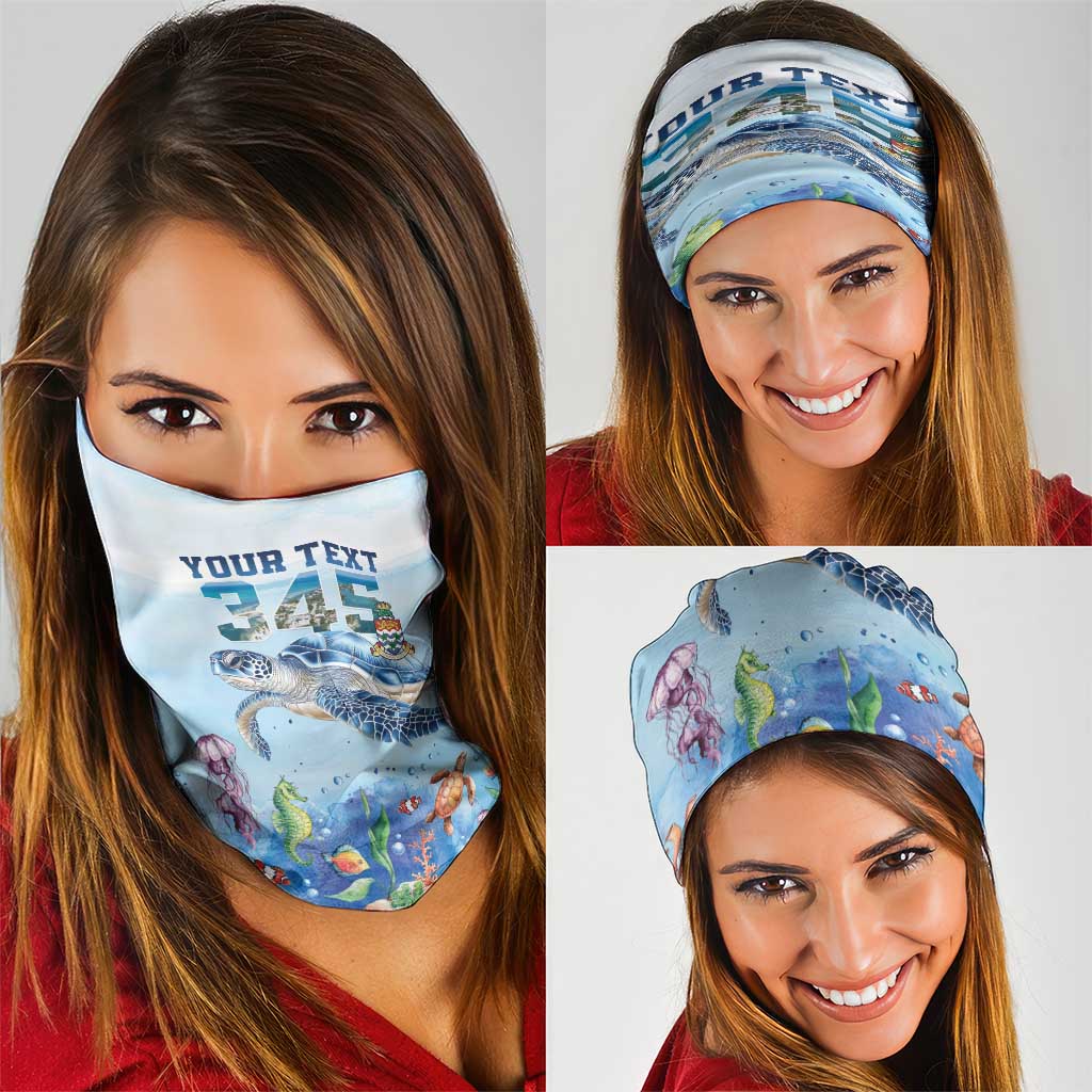 Personalized Cayman Islands 345 Neck Gaiter Watercolor Turtle LT18