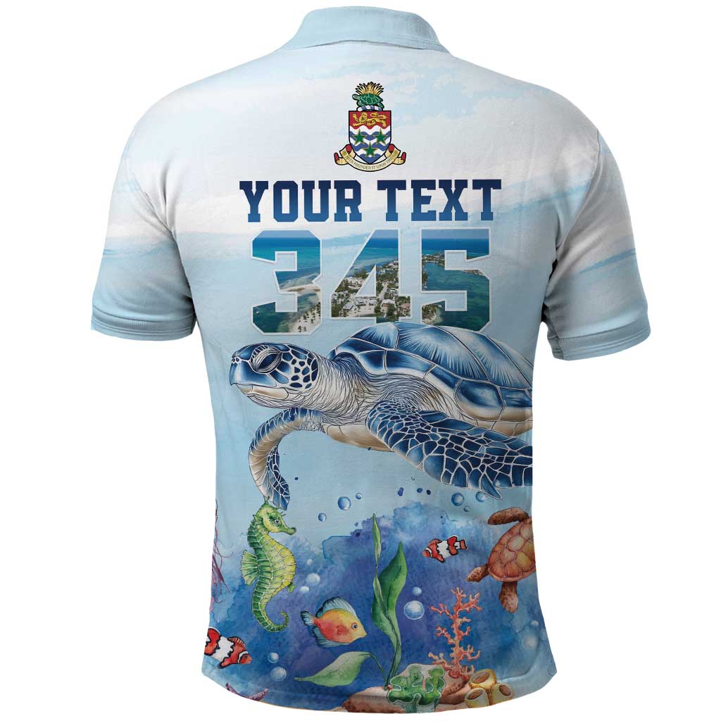 Personalized Cayman Islands 345 Polo Shirt Watercolor Turtle LT18