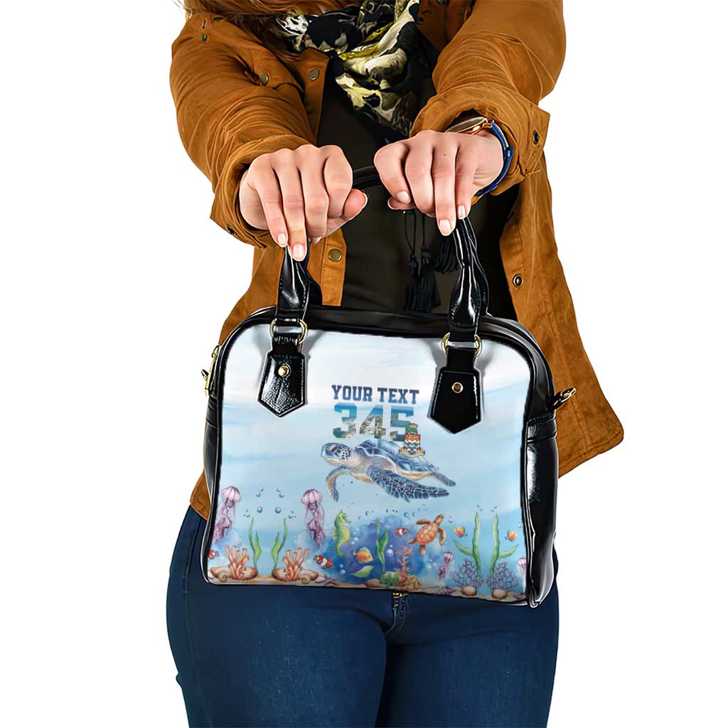 Personalized Cayman Islands 345 Shoulder Handbag Watercolor Turtle LT18