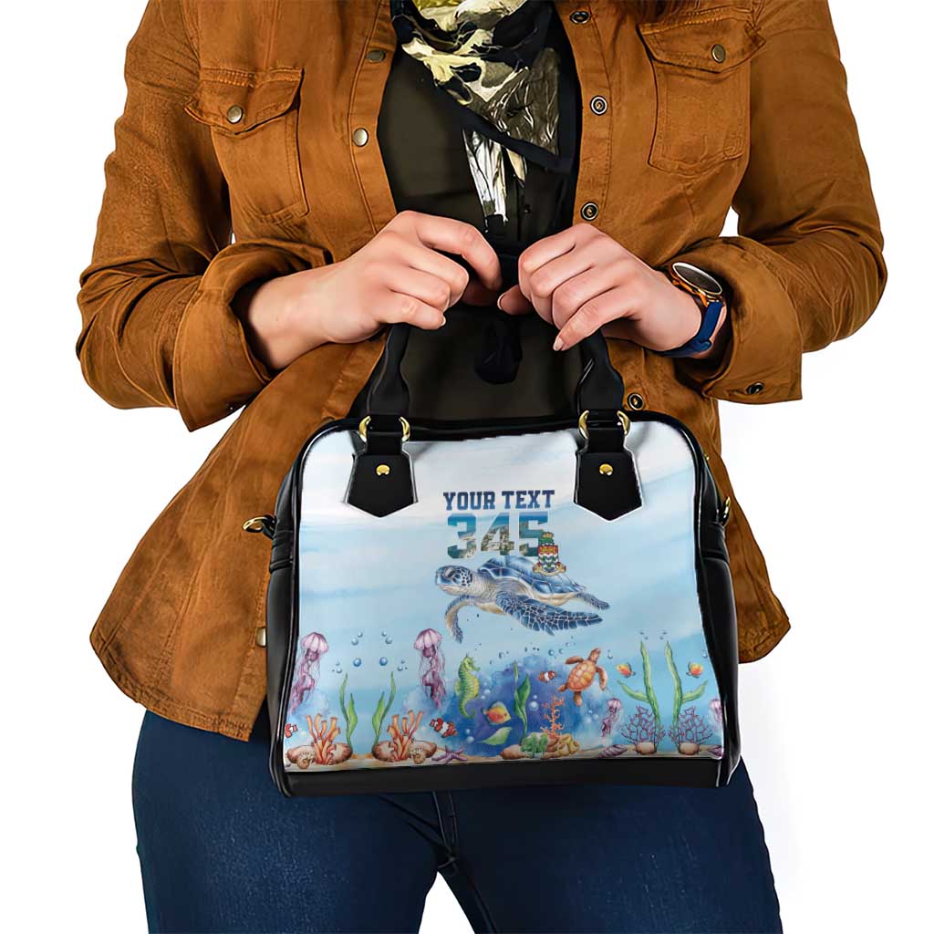 Personalized Cayman Islands 345 Shoulder Handbag Watercolor Turtle LT18