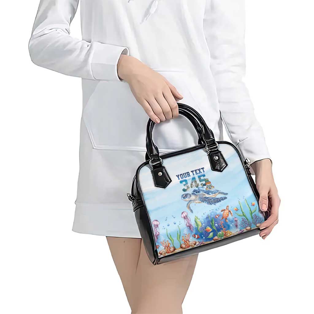 Personalized Cayman Islands 345 Shoulder Handbag Watercolor Turtle LT18