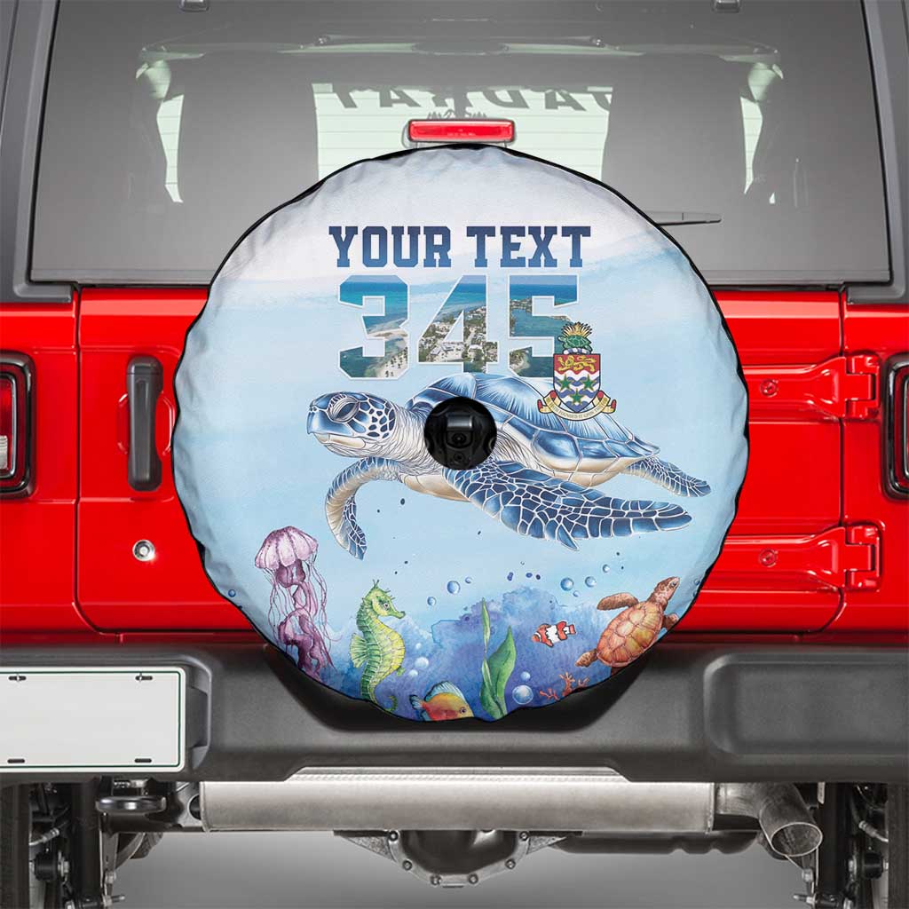 Personalized Cayman Islands 345 Spare Tire Cover Watercolor Turtle LT18