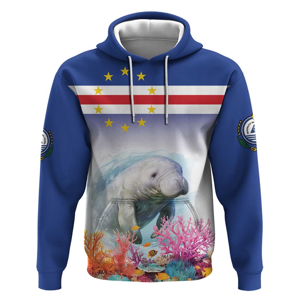 Cape Verde Manatee Hoodie Coral Reef With Flag Style LT18