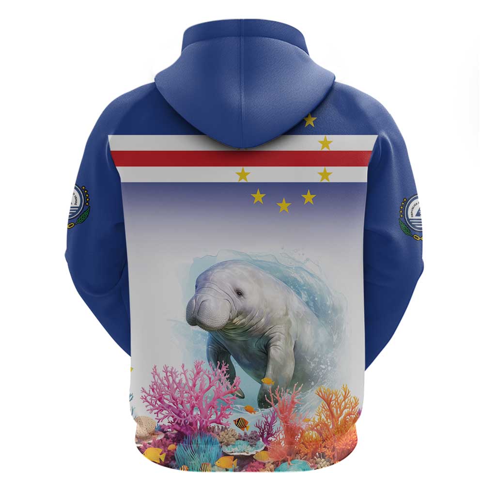 Cape Verde Manatee Hoodie Coral Reef With Flag Style LT18