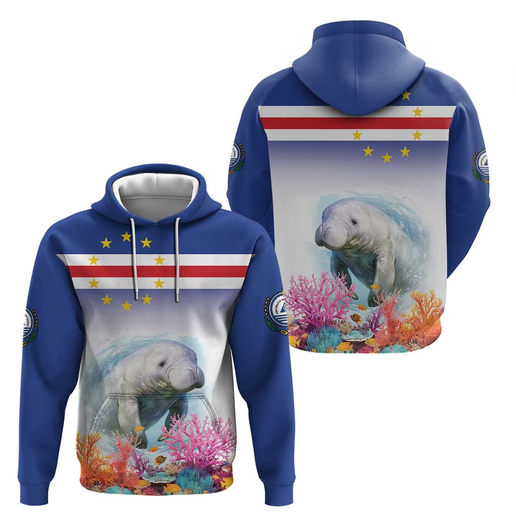 Cape Verde Manatee Hoodie Coral Reef With Flag Style LT18