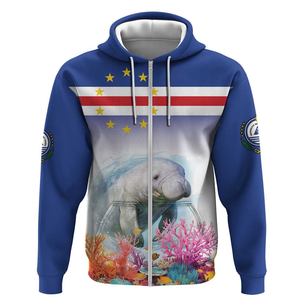 Cape Verde Manatee Hoodie Coral Reef With Flag Style LT18