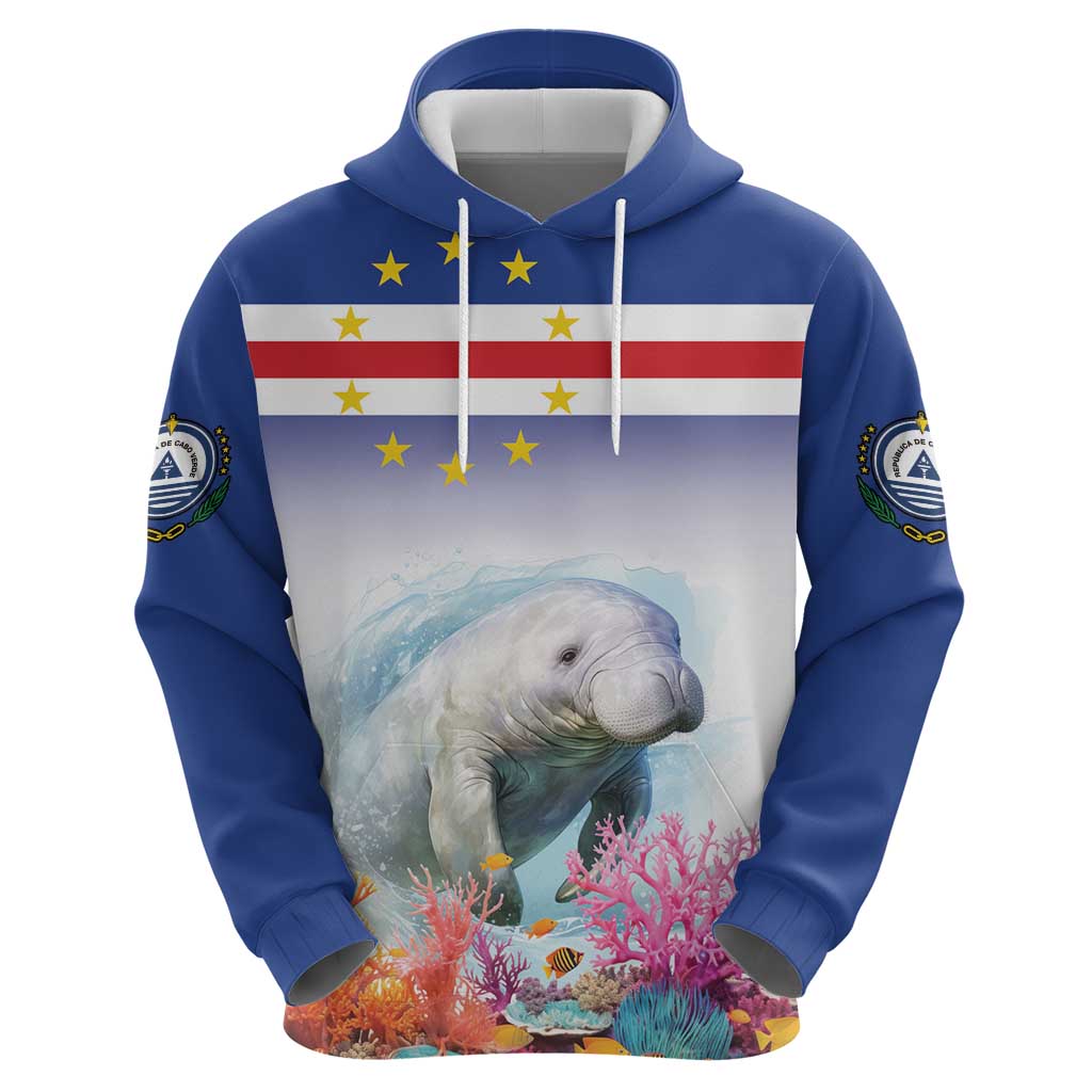 Cape Verde Manatee Hoodie Coral Reef With Flag Style LT18