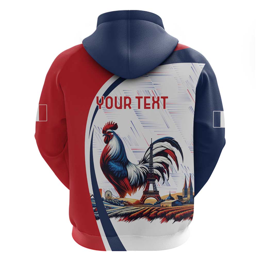 Personalized France Hoodie French Rooster With Eiffel Tower LT18