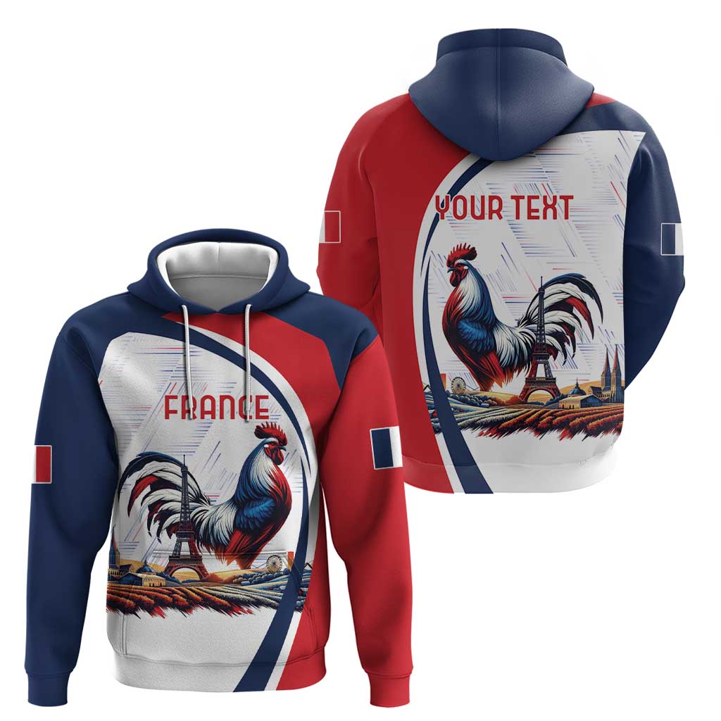 Personalized France Hoodie French Rooster With Eiffel Tower LT18