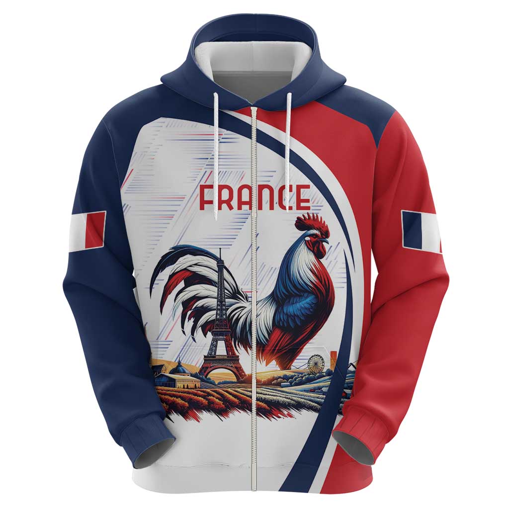 Personalized France Hoodie French Rooster With Eiffel Tower LT18