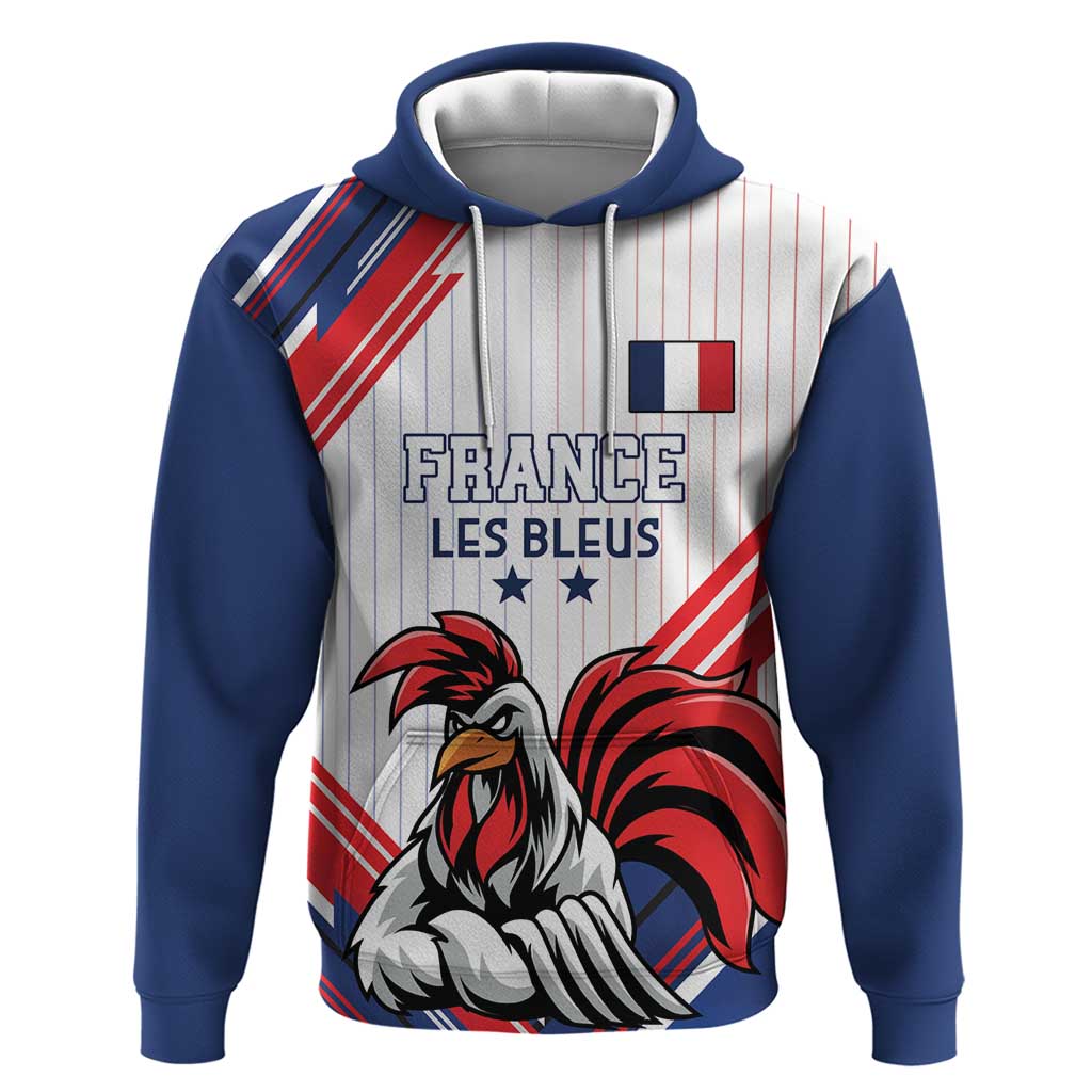 Custom French Football Hoodie France Rooster Mascot Come On Champions LT18