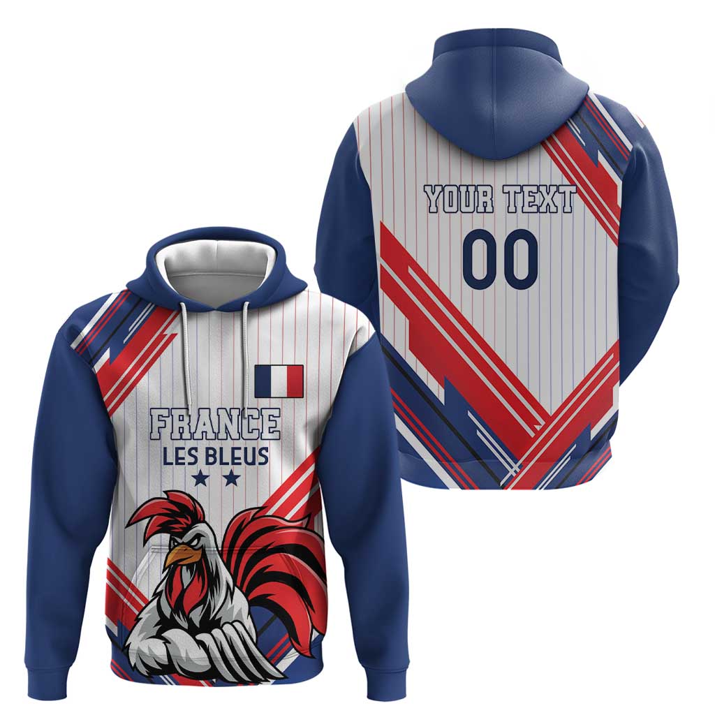 Custom French Football Hoodie France Rooster Mascot Come On Champions LT18