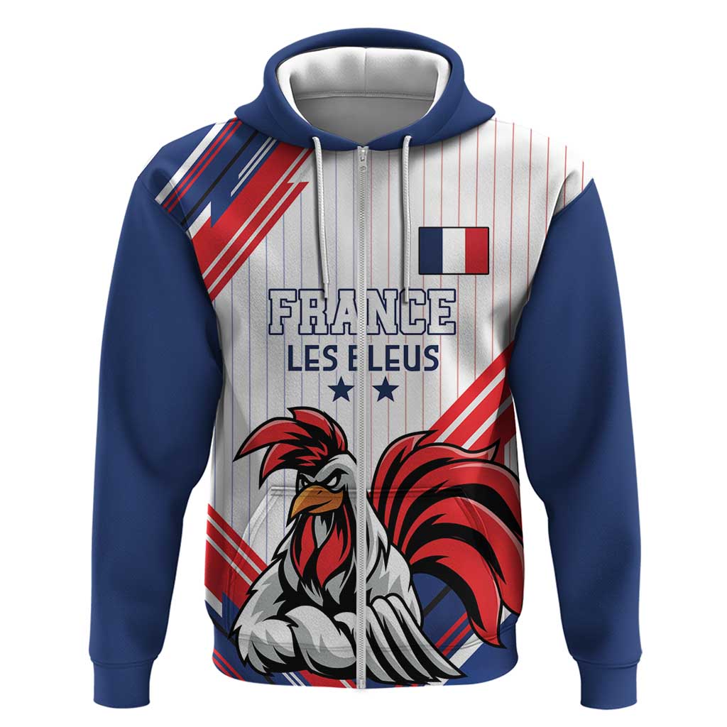 Custom French Football Hoodie France Rooster Mascot Come On Champions LT18