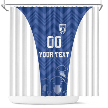Custom Estonia Football Shower Curtain Eesti Jalgpallikoondis LT18