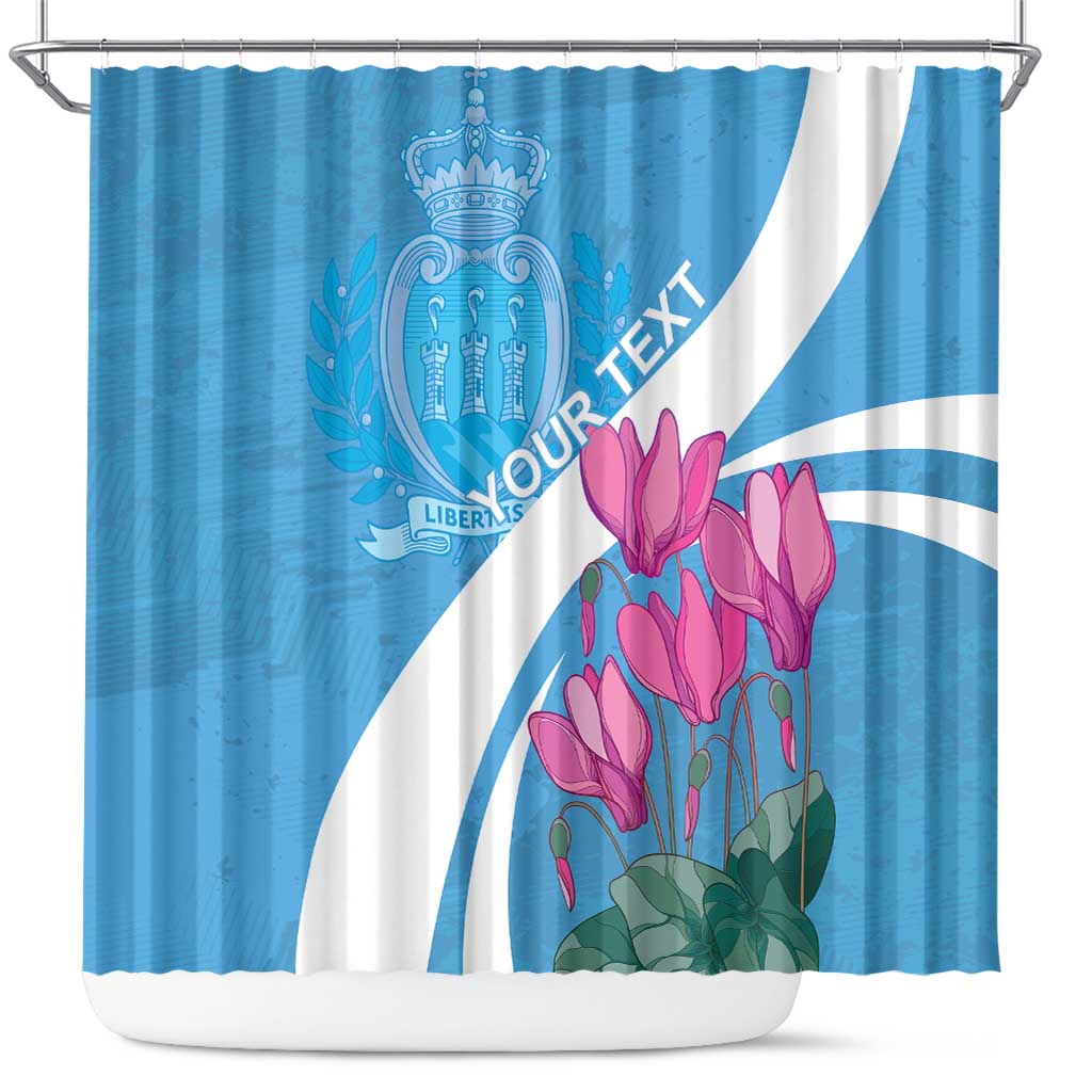 Personalized San Marino Shower Curtain Libertas Cyclamen Flowers LT18