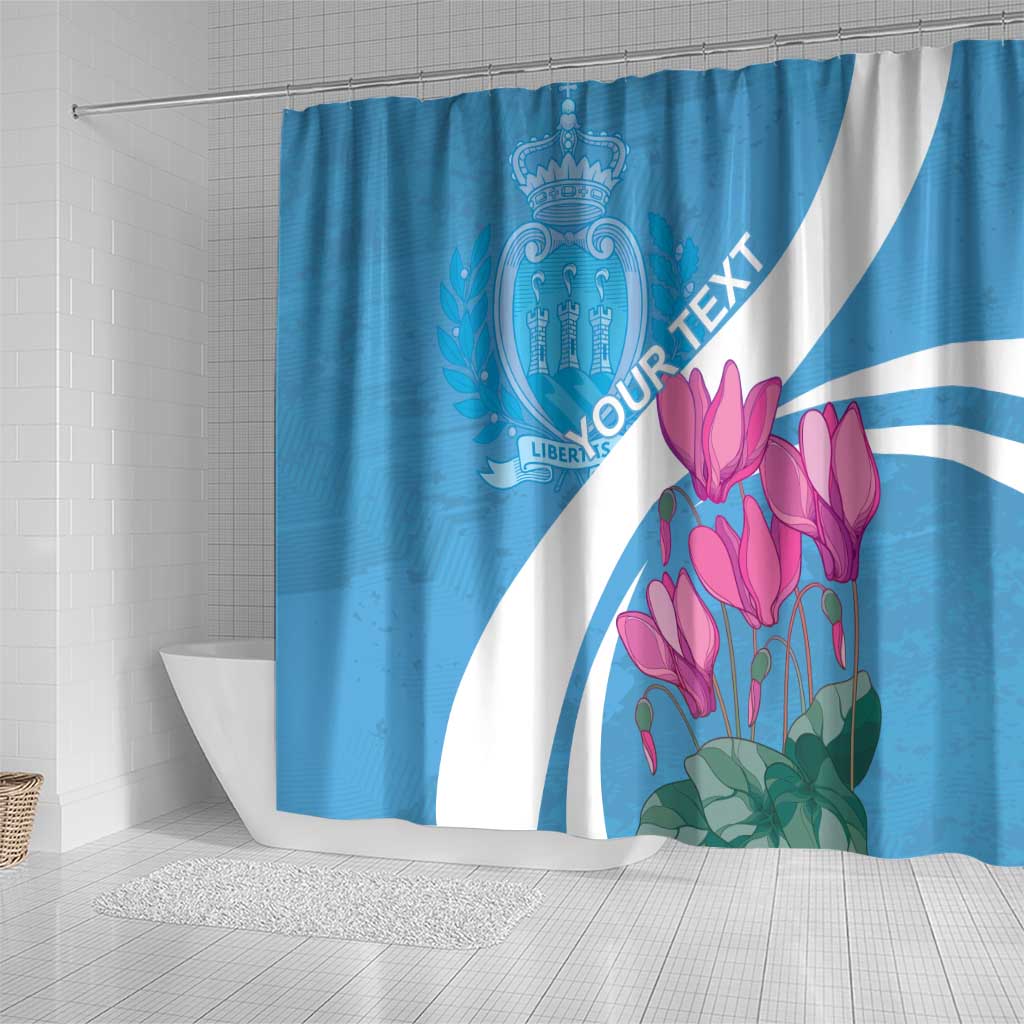 Personalized San Marino Shower Curtain Libertas Cyclamen Flowers LT18