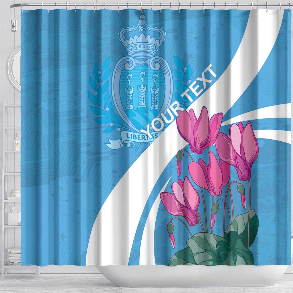 Personalized San Marino Shower Curtain Libertas Cyclamen Flowers LT18