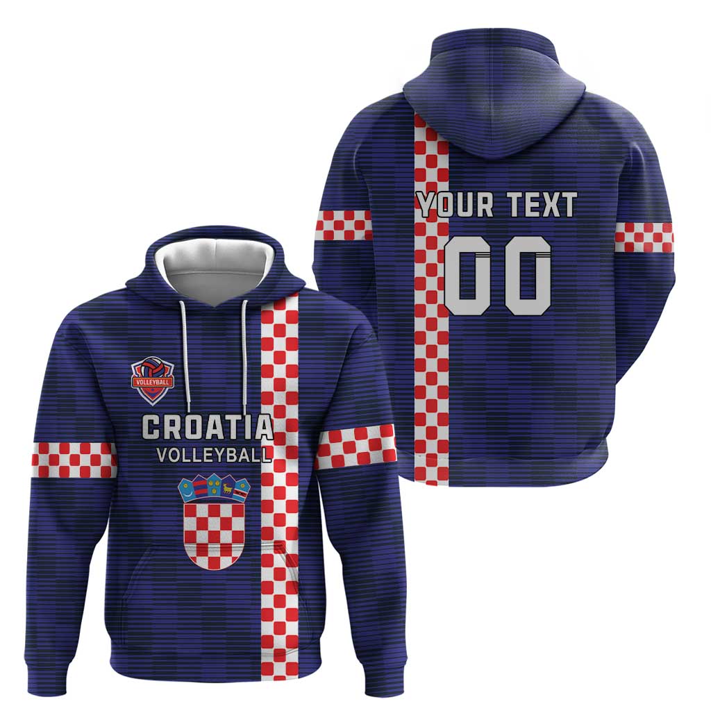 Custom Croatia Volleyball Hoodie Go Champions Sahovnica LT18
