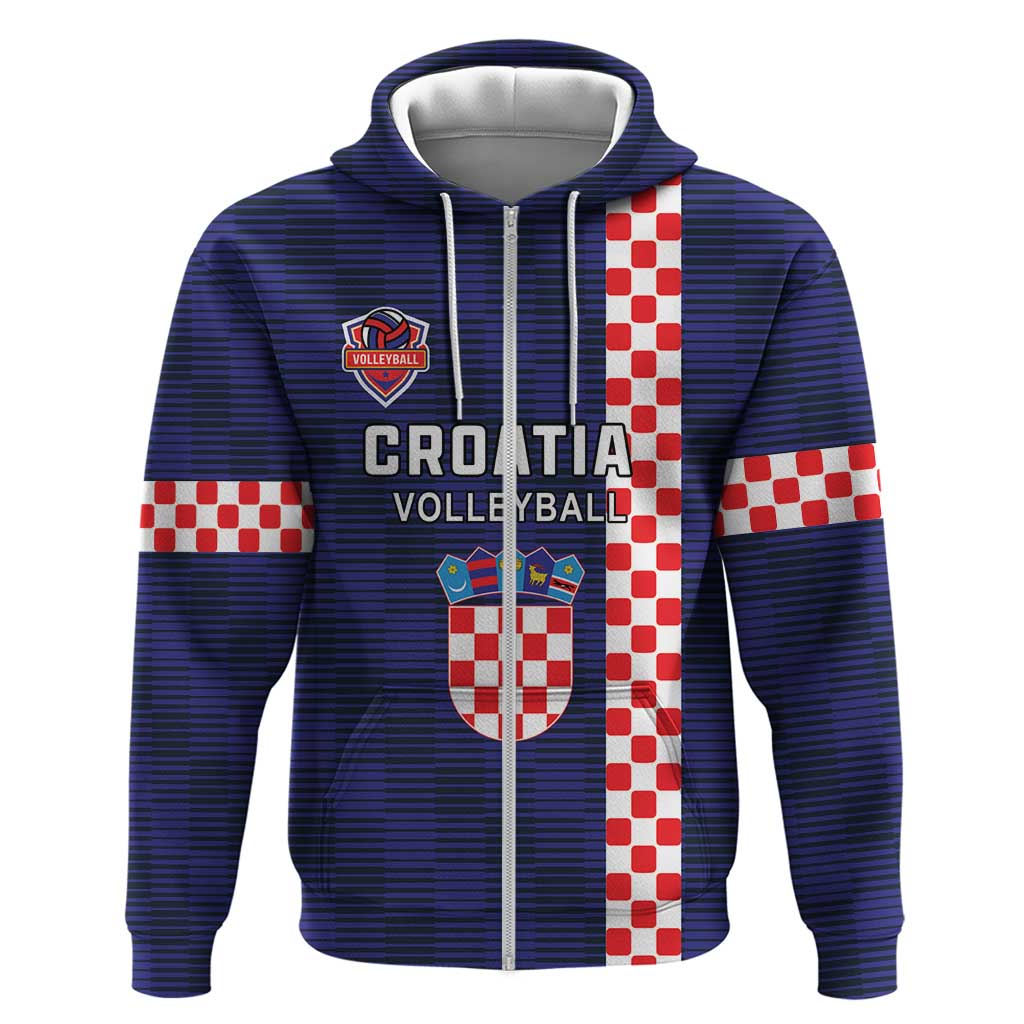 Custom Croatia Volleyball Hoodie Go Champions Sahovnica LT18