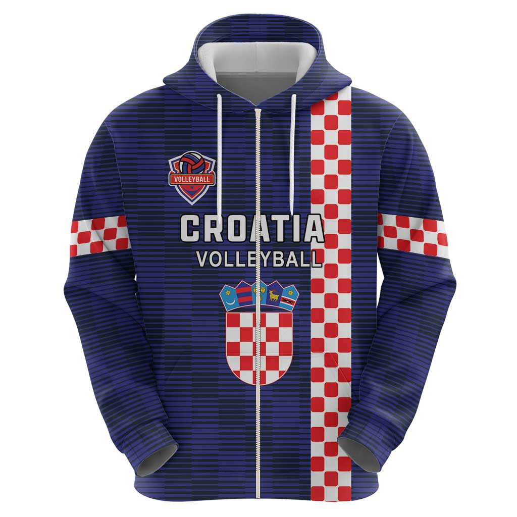 Custom Croatia Volleyball Hoodie Go Champions Sahovnica LT18