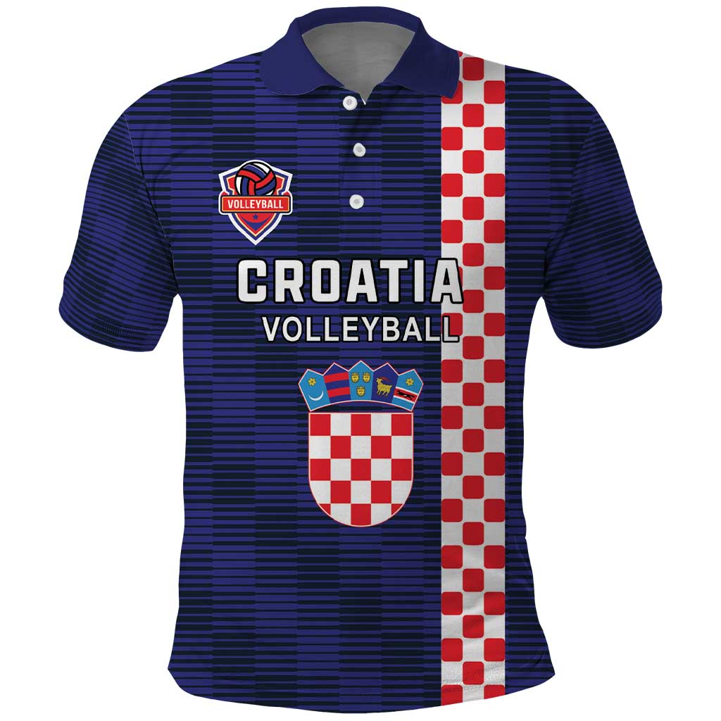 Custom Croatia Volleyball Polo Shirt Go Champions Sahovnica LT18