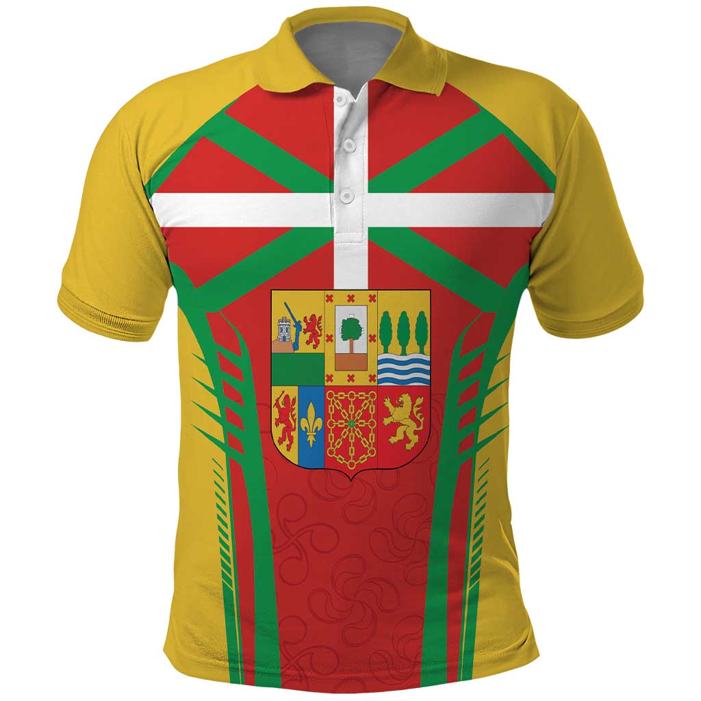 Basque Country Polo Shirt Zazpiak Bat Flag Style LT18