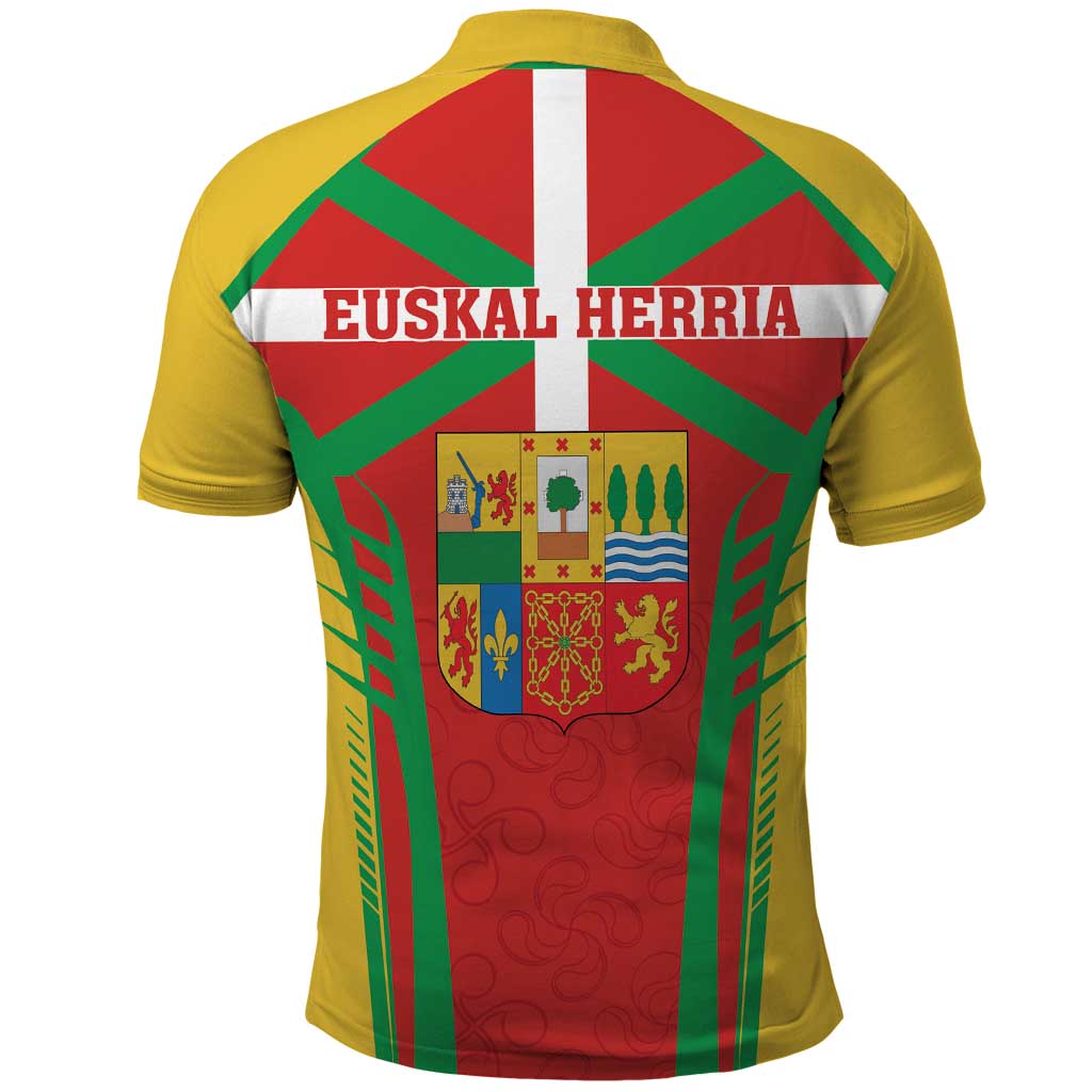 Basque Country Polo Shirt Zazpiak Bat Flag Style LT18