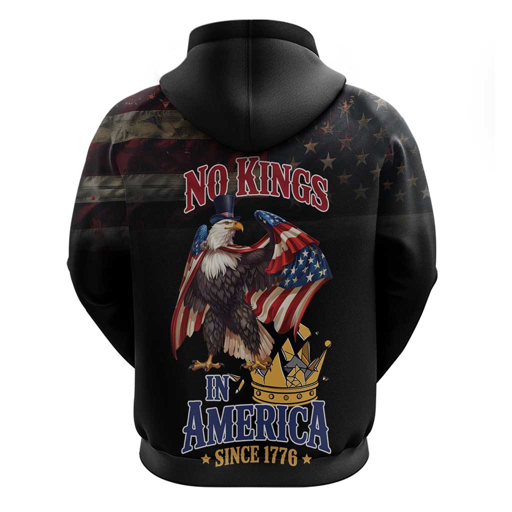 No Kings In America Since 1776 Hoodie Eagle Crushing Crown LT18