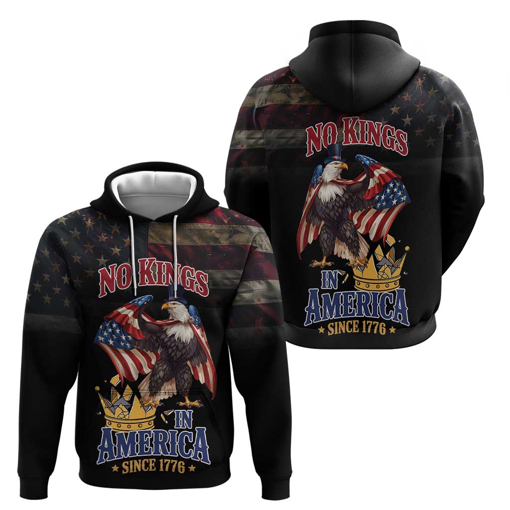 No Kings In America Since 1776 Hoodie Eagle Crushing Crown LT18