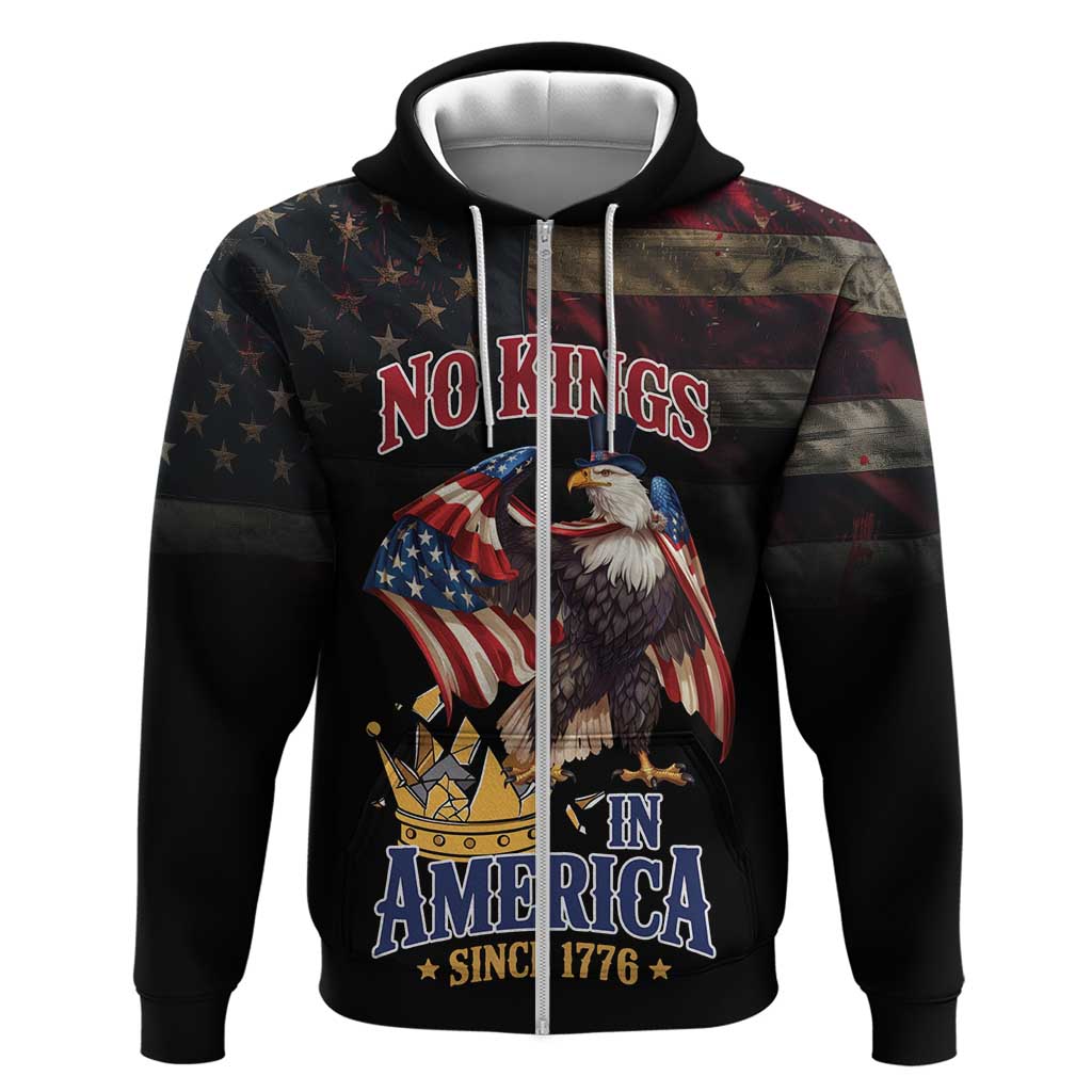 No Kings In America Since 1776 Hoodie Eagle Crushing Crown LT18