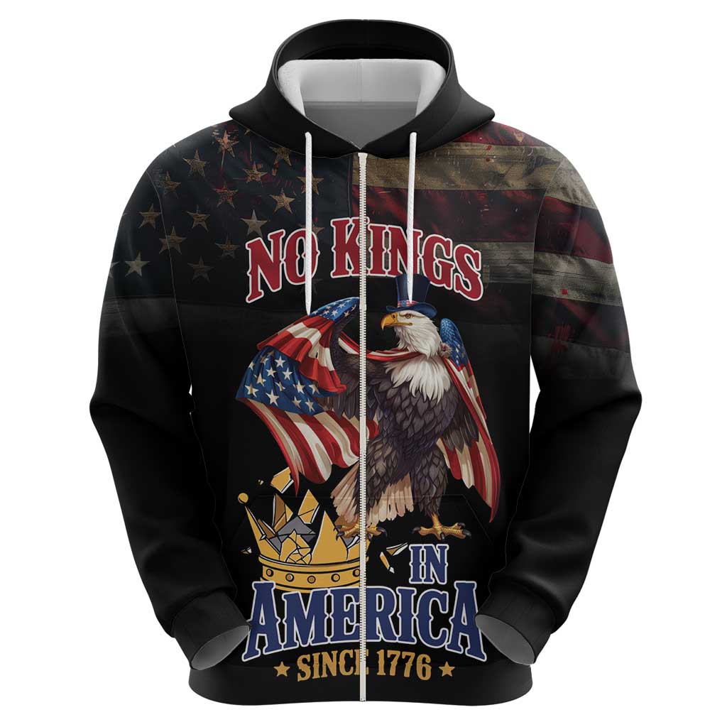 No Kings In America Since 1776 Hoodie Eagle Crushing Crown LT18