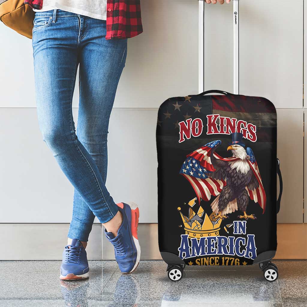 No Kings In America Since 1776 Luggage Cover Eagle Crushing Crown LT18