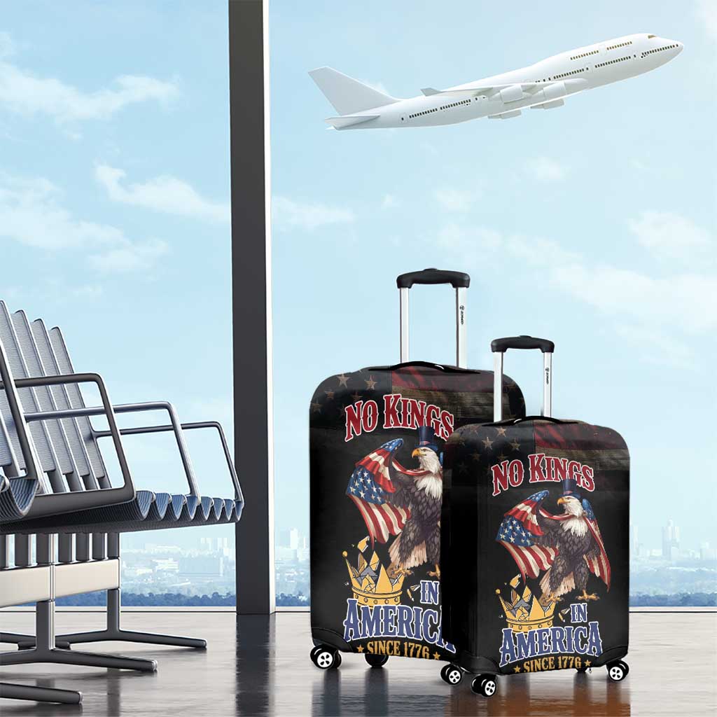 No Kings In America Since 1776 Luggage Cover Eagle Crushing Crown LT18