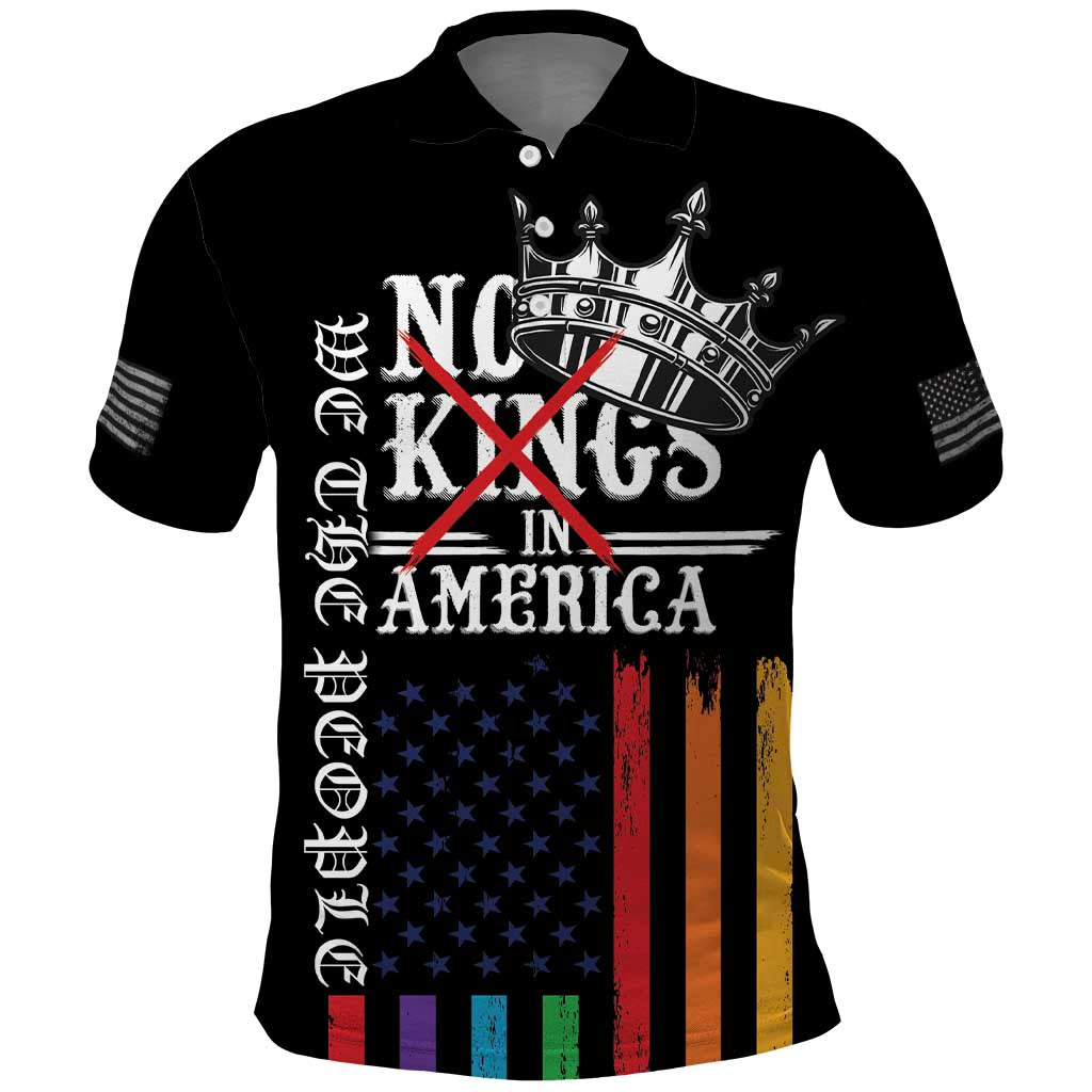 No Kings In America LGBT Polo Shirt We the People Say No LT18