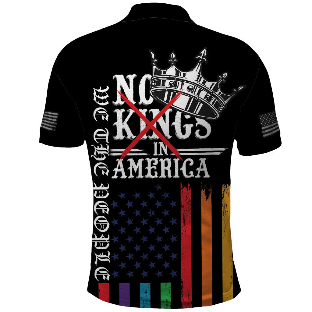 No Kings In America LGBT Polo Shirt We the People Say No LT18