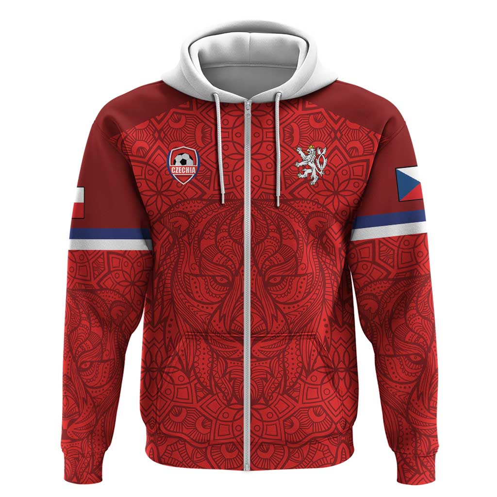 Custom Czech Republic Football Red Version Hoodie Go Champion Sporty Style LT18