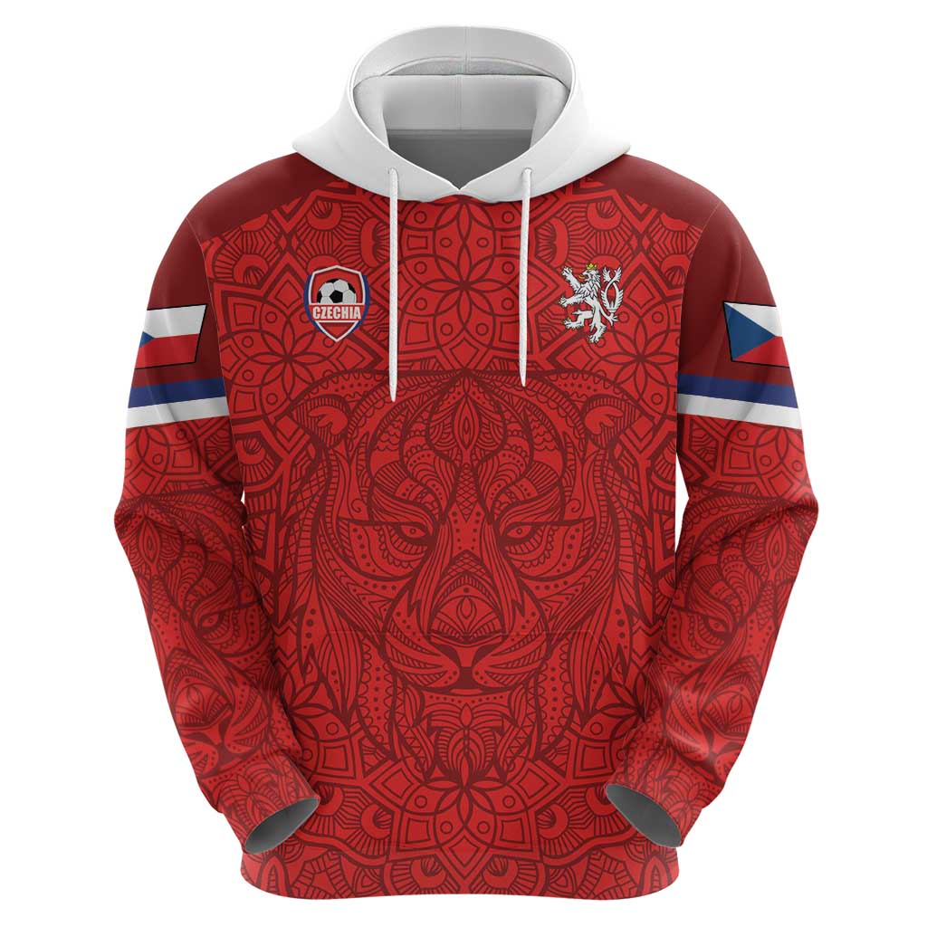 Custom Czech Republic Football Red Version Hoodie Go Champion Sporty Style LT18