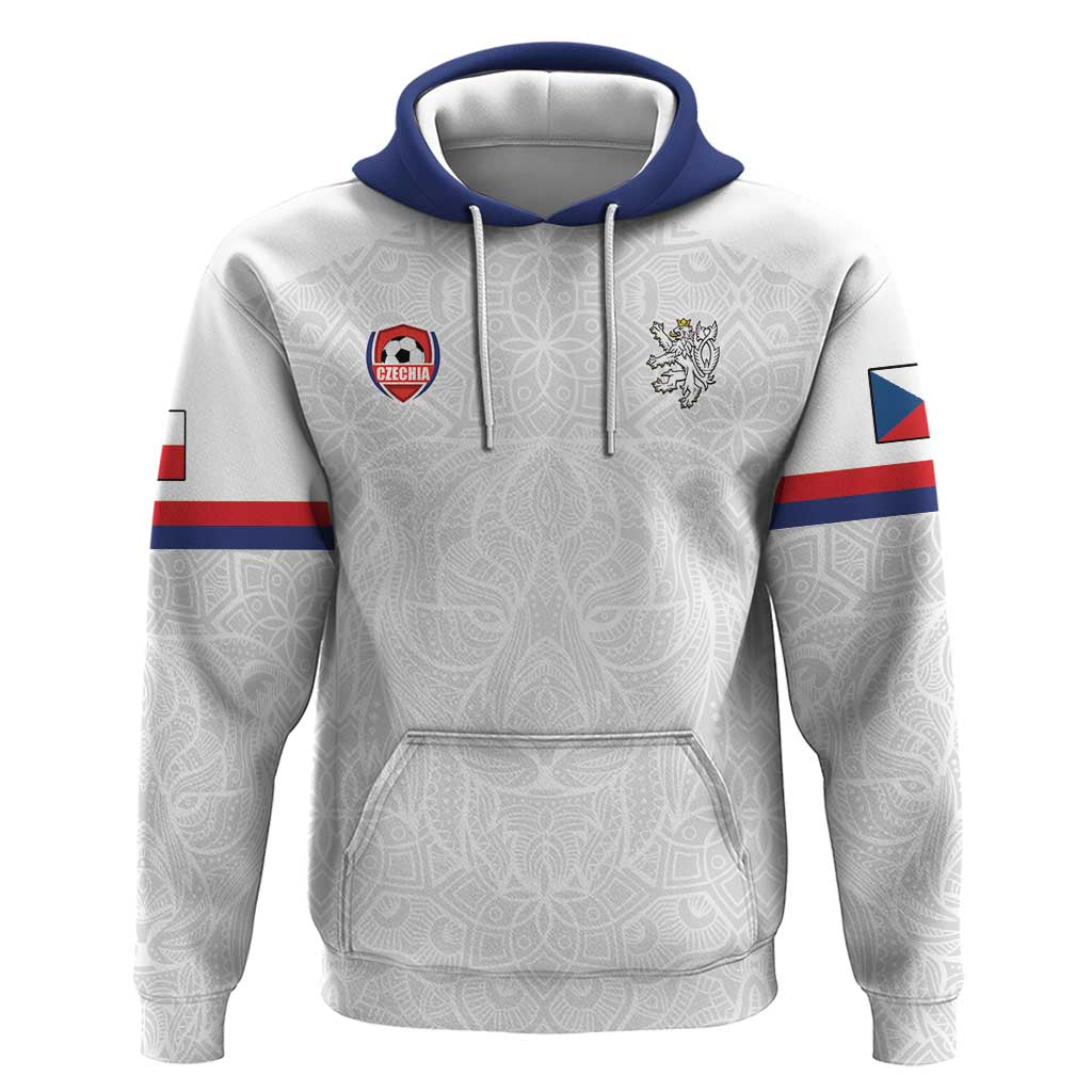 Custom Czech Republic Football White Version Hoodie Go Champion Sporty Style LT18