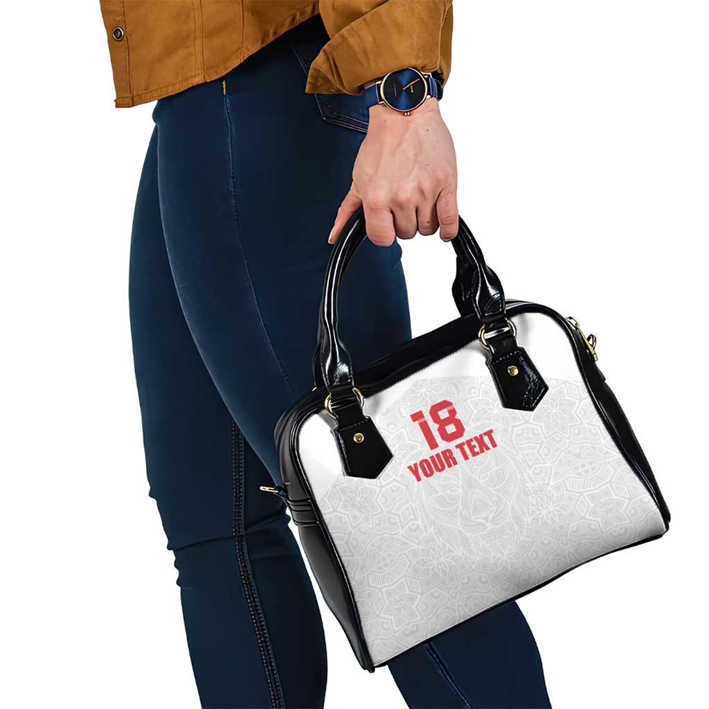 Custom Czech Republic Football White Version Shoulder Handbag Go Champion Sporty Style LT18
