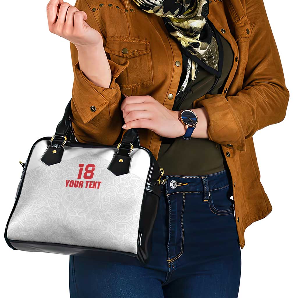 Custom Czech Republic Football White Version Shoulder Handbag Go Champion Sporty Style LT18