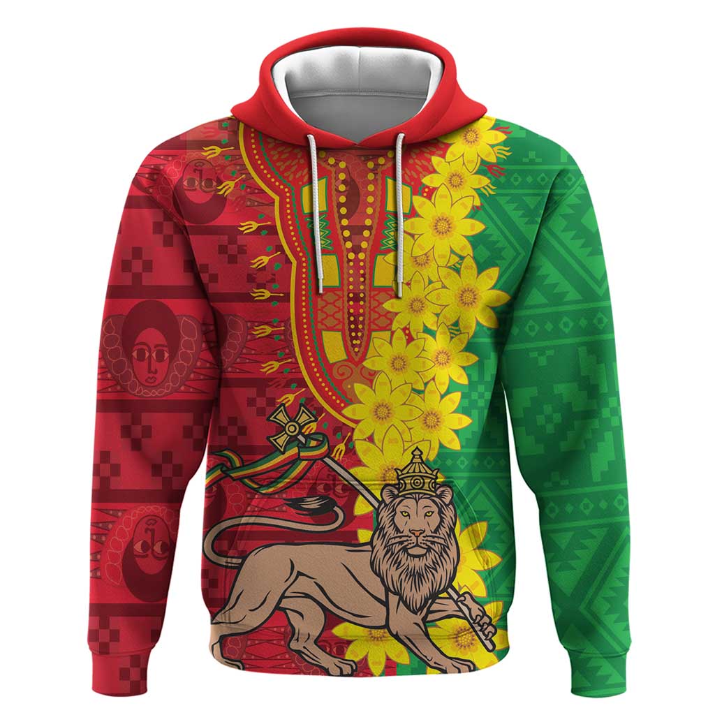 Ethiopia Enkutatash Melkam Addis Amet Hoodie With Bidens Macroptera LT18
