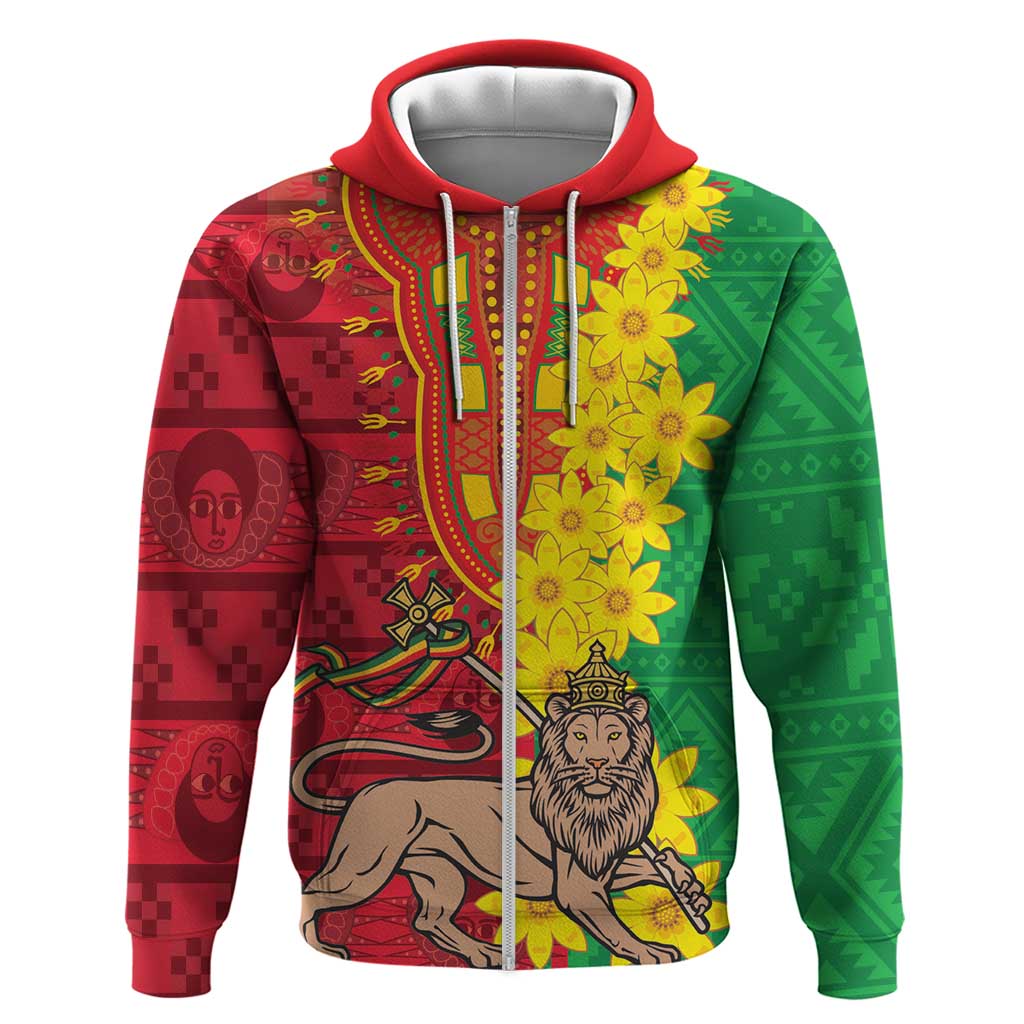Ethiopia Enkutatash Melkam Addis Amet Hoodie With Bidens Macroptera LT18